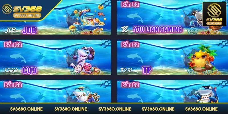 Bắn cá SV368 cung cấp nhiều sảnh giải trí nổi trội