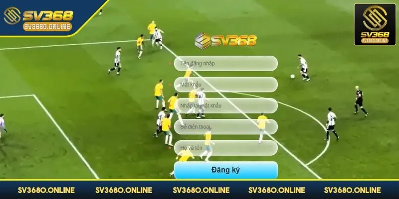 Đăng ký SV368 - Bước vào sân chơi trực tuyến đầy lý thú 2 Bấm vào “đăng ký” phía dưới giao diện để hoàn tất quy trình