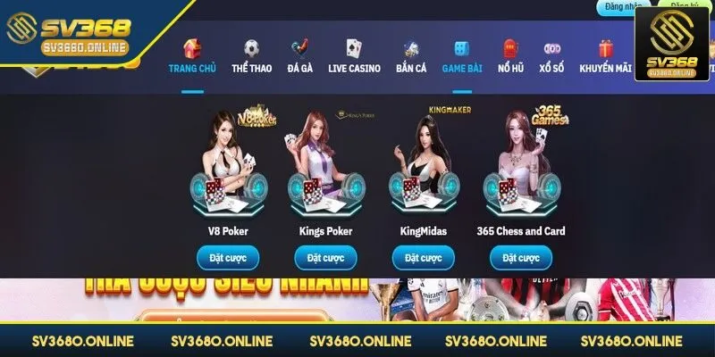 Đăng nhập SV368 để tham gia nhiều game hấp dẫn