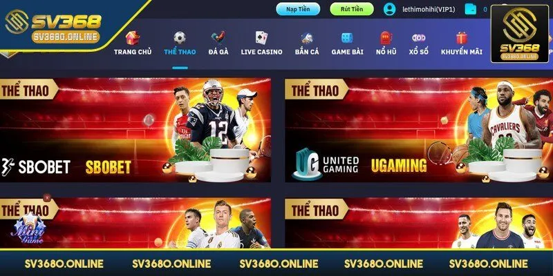 Sảnh SBO luôn được đánh giá rất cao nhờ vào sự đa dạng